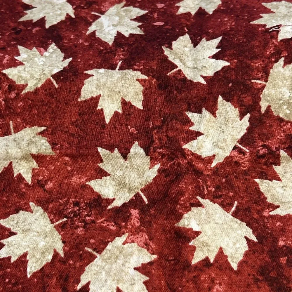 Canada Theme Maple Leaf Fabric 4 Pc Lot Quilting Crafts Sewing Cotton Prints